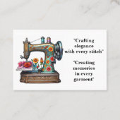  naaimachine Roos kleding verandering Bu Visitekaartje (Achterkant)