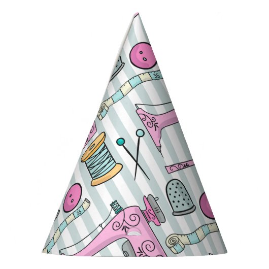 naaimachine - roze naaiwerk feesthoedjes (Links)