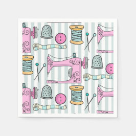 naaimachine - roze naaiwerk servet