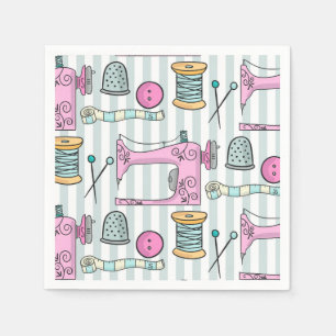 naaimachine - roze naaiwerk servet