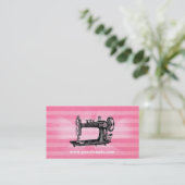 Naaimachine Roze Visitekaartje (Staand voorkant)