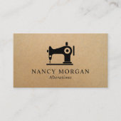 Naaimachine Rustic kraft Visitekaartje (Voorkant)