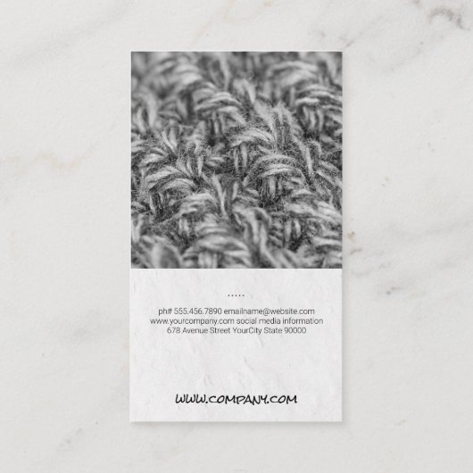 naaimachine | Seamstress | Tailor II Visitekaartje (Achterkant)