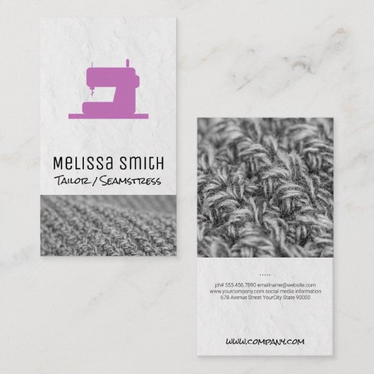naaimachine | Seamstress | Tailor II Visitekaartje (Voorkant / Achterkant)