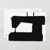 naaimachine silhouet briefkaart (Voorkant / Achterkant)