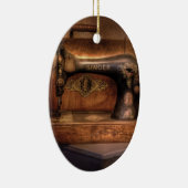 Naaimachine - Singer Keramisch Ornament (Rechts)