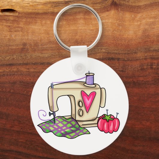 naaimachine sleutelhanger (Voorkant)