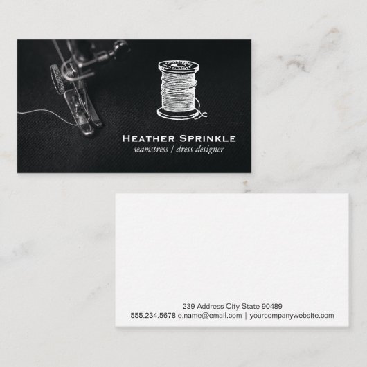 naaimachine | Spool van Thread Visitekaartje (Voorkant / Achterkant)
