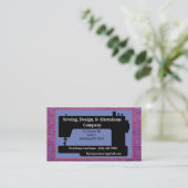 Naaimachine standaard, Visitekaartje van 3,5 x 2,0 (Staand voorkant)