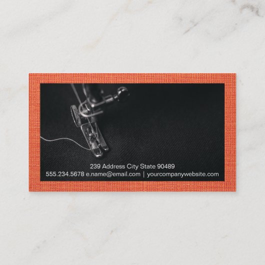 naaimachine | Stof Visitekaartje (Achterkant)