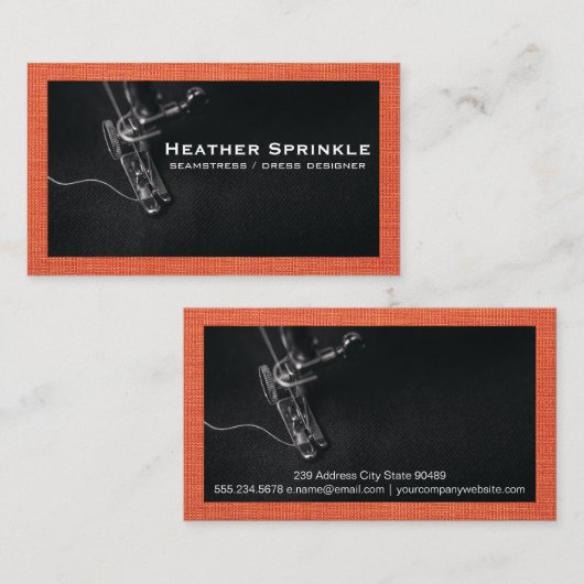 naaimachine | Stof Visitekaartje (Voorkant / Achterkant)