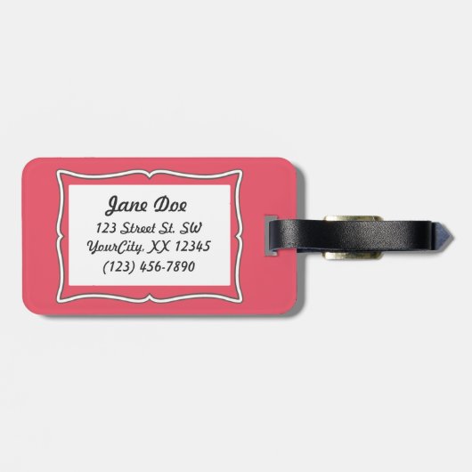 Naaimachine / Uw tekst {Light} Bagagelabel (Achterkant horizontaal)