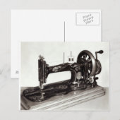 naaimachine van de zanger 'New Family', 1865 Briefkaart (Voorkant / Achterkant)