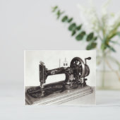 naaimachine van de zanger 'New Family', 1865 Briefkaart (Staand voorkant)