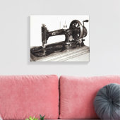 naaimachine van de zanger 'New Family', 1865 Canvas Afdruk (Insitu (Woonkamer))