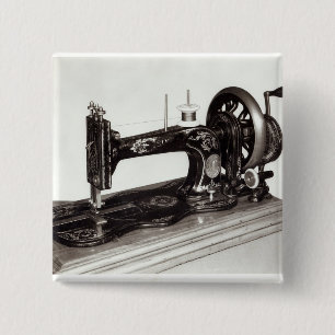 naaimachine van de zanger 'New Family', 1865 Vierkante Button 5,1 Cm