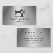 naaimachine van metaal visitekaartje (Voorkant / Achterkant)