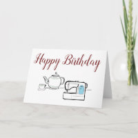 Naaimachine verjaardagskaart