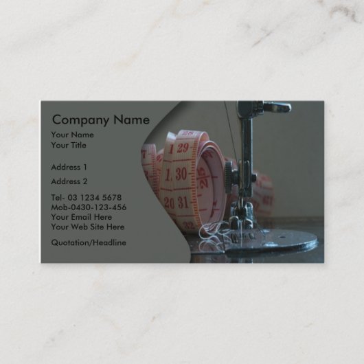 naaimachine visitekaartje (Voorkant)