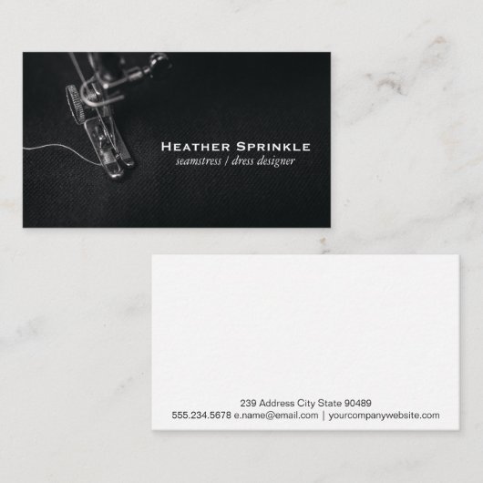 naaimachine | visitekaartje (Voorkant / Achterkant)