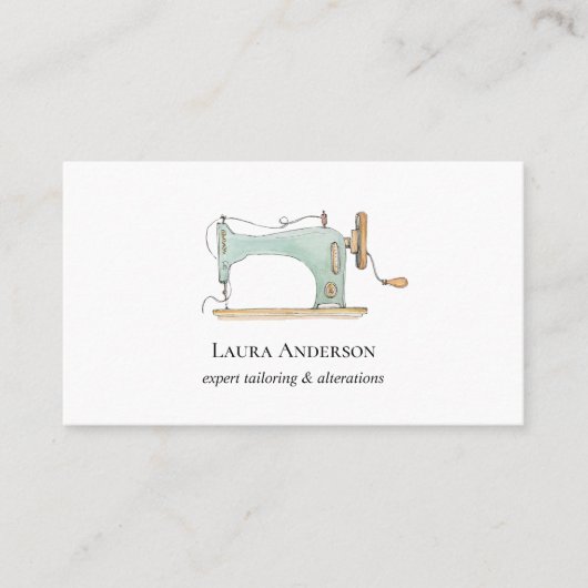  naaimachine visitekaartje (Voorkant)