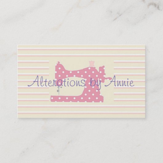 Naaimachine Visitekaartje voor zeefdruk (Achterkant)