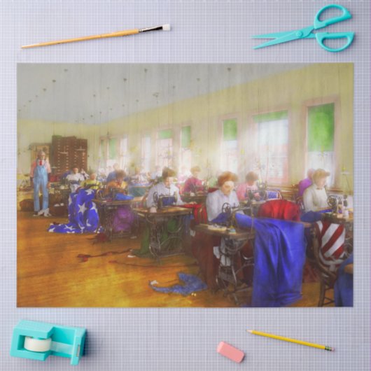 Naaimachine - vlag - Freedom Fabric 1909 Tissuepapier (Craft)