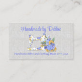  naaimachine voor blauw en geel zaaigoed visitekaartje (Voorkant)