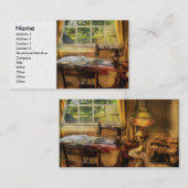 Naaimachine voor huishoudelijk gebruik visitekaartje (Voorkant / Achterkant)