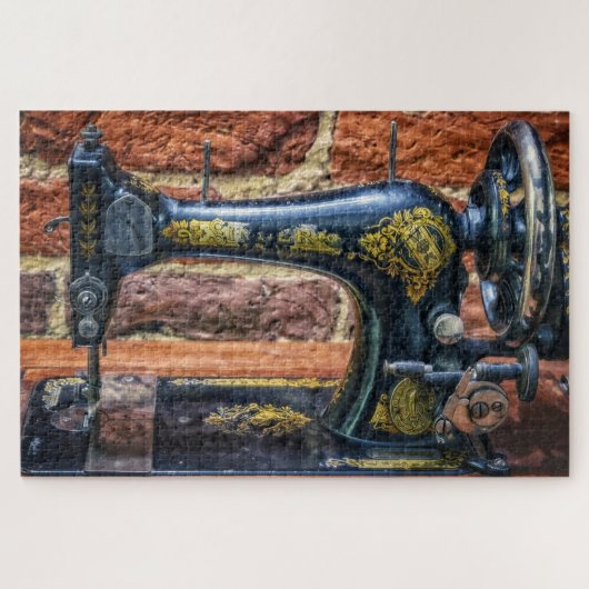 naaimachine voor naaiwerk Jigzaag Puzzle Legpuzzel (Horizontaal)