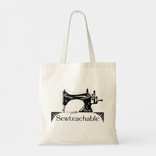 naaimachine voor Vintages Tote Bag (Achterkant)
