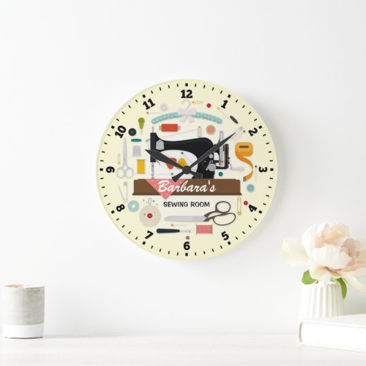 Naaimachine  wandklok (Huis)