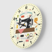 Naaimachine wandklok (Hoek)