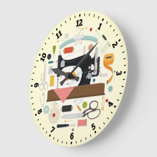 Naaimachine wandklok (Hoek)