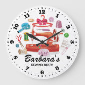 Naaimachine  wandklok (Voorkant)