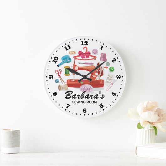 Naaimachine  wandklok (Huis)