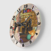 Naaimachine  wandklok (Hoek)