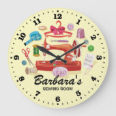 Naaimachine  wandklok (Voorkant)