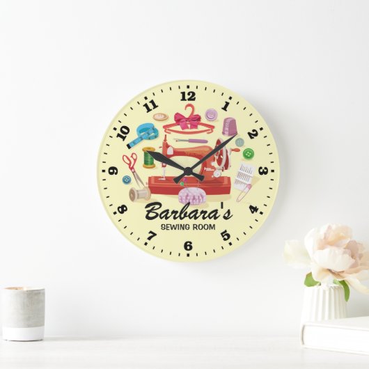 Naaimachine  wandklok (Huis)