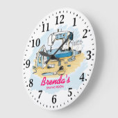 Naaimachine  wandklok (Hoek)