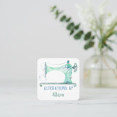 Naaimachine Waterverf vierkant piek Vierkante Visitekaartje (Staand voorkant)