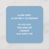 Naaimachine Waterverf vierkant piek Vierkante Visitekaartje (Achterkant)