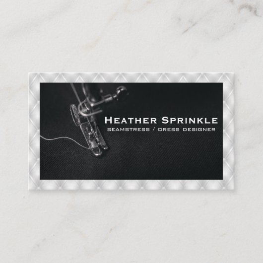 naaimachine | Witte opvulling Visitekaartje (Voorkant)