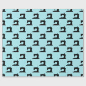 Naaimachine: zwart cadeaupapier (Vlak)