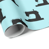 Naaimachine: zwart cadeaupapier (Rol Hoek)