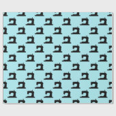 Naaimachine: zwart cadeaupapier (Vlak)