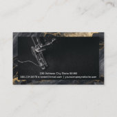 naaimachine | Zwart Goud Marmer Visitekaartje (Achterkant)