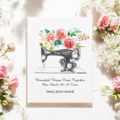 naaimachine zwart wit Briefkaart