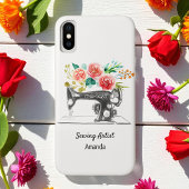 Naaimachine zwart-wit driekwart Case-Mate iPhone case