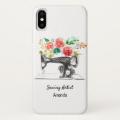 Naaimachine zwart-wit driekwart Case-Mate iPhone case (Achterkant)